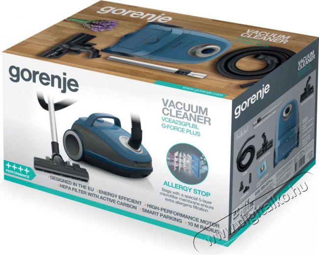 Gorenje VCEA23GPLBL Porszák/porzsák nélküli porszívó Háztartás / Otthon / Kültér - Porszívó / takarítógép - Porzsákos porszívó - 362220