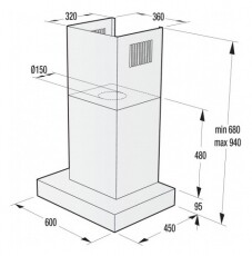 Gorenje WHT68AINI páraelszívó Konyhai termékek - Páraelszívó - Kürtős - 300369