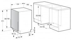 Gorenje GV52040 beépíthető mosogatógép Konyhai termékek - Mosogatógép - Keskeny (45cm-ig) beépíthető mosogatógép - 364185