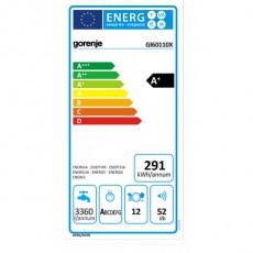 Gorenje GI60110X mosogatógép Konyhai termékek - Mosogatógép - Normál (60cm) beépíthető mosogatógép - 300391