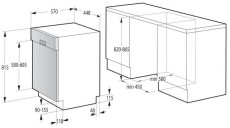 Gorenje GI561D10S mosogatógép Konyhai termékek - Mosogatógép - Keskeny (45cm-ig) beépíthető mosogatógép - 364189