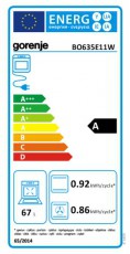 Gorenje BO635E11W elektromos sütő Konyhai termékek - Sütő-főzőlap, tűzhely (beépíthető) - Sütő (beépíthető) - 300370