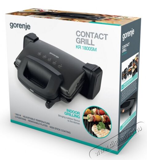 Gorenje KR1800SM asztali grill Konyhai termékek - Konyhai kisgép (sütés / főzés / hűtés / ételkészítés) - Kontakt grill sütő / sütőlap - 362196