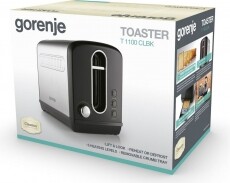 Gorenje T1100CLBK kenyérpirító Konyhai termékek - Konyhai kisgép (sütés / főzés / hűtés / ételkészítés) - Kenyérpirító - 362206
