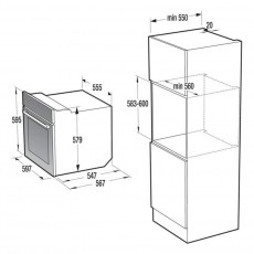 Gorenje BO735E11W beépíthető sütő Konyhai termékek - Sütő-főzőlap, tűzhely (beépíthető) - Sütő (beépíthető) - 350165
