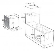 Gorenje BO747A33XG beépíthető elektromos sütő Konyhai termékek - Sütő-főzőlap, tűzhely (beépíthető) - Sütő (beépíthető) - 350063