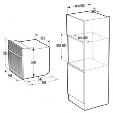 Gorenje BO7732CLB beépíthető sütő Konyhai termékek - Sütő-főzőlap, tűzhely (beépíthető) - Sütő (beépíthető) - 350179