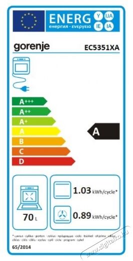 Gorenje EC5351XA kerámialapos tűzhely Konyhai termékek - Sütő-főzőlap, tűzhely (szabadonálló) - Elektromos tűzhely (szabadonálló) - 327898