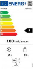 Gorenje RBI4092E1 Beépíthető egyajtós hűtőszekrény Konyhai termékek - Hűtő, fagyasztó (beépíthető) - Egyajtós hűtő - 365575