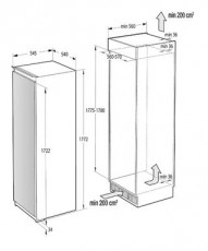 Gorenje RBI4182E1 beépíthető egyajtós hűtőszekrény Konyhai termékek - Hűtő, fagyasztó (beépíthető) - Egyajtós hűtő - 371597