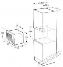 Gorenje BM201AG1X Beépíthető mikró Konyhai termékek - Mikrohullámú sütő - Mikrohullámú sütő (beépíthető) - 383696
