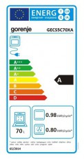 Gorenje GECS5C70XA Elektromos tűzhely Konyhai termékek - Sütő-főzőlap, tűzhely (szabadonálló) - Elektromos tűzhely (szabadonálló) - 400178
