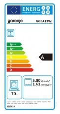 Gorenje GG5A13WJ gáztűzhely Konyhai termékek - Sütő-főzőlap, tűzhely (szabadonálló) - Gáztűzhely (szabadonálló) - 400183