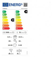 Gorenje WD2A164ADS Elöltöltős mosó-szárítógép Háztartás / Otthon / Kültér - Mosógép / szárítógép - Mosó-szárítógép - 386518