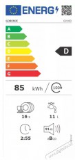 Gorenje GV16D Beépíthető Mosogatógép Konyhai termékek - Mosogatógép - Normál (60cm) beépíthető mosogatógép - 494548