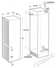 Gorenje RKI218EA0 alulfagyasztós hűtőszekrény Konyhai termékek - Hűtő, fagyasztó (szabadonálló) - Alulfagyasztós kombinált hűtő - 494354