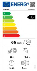 Gorenje GV663B65 beépíthető 16 terítékes mosogatógép Konyhai termékek - Mosogatógép - Normál (60cm) beépíthető mosogatógép - 501493