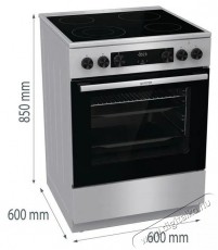 Gorenje GECS6C70XC Konyhai termékek - Sütő-főzőlap, tűzhely (szabadonálló) - Elektromos tűzhely (szabadonálló) - 504413