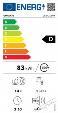 Gorenje GS642D90X Konyhai termékek - Mosogatógép - Normál (60cm) szabadonálló mosogatógép - 504415