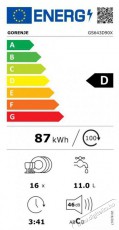 Gorenje GS643D90X Konyhai termékek - Mosogatógép - Normál (60cm) szabadonálló mosogatógép - 504417