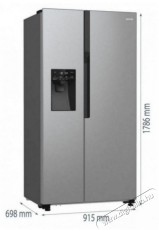 Gorenje NRR9185ESXL1 Konyhai termékek - Hűtő, fagyasztó (szabadonálló) - Amerikai típusú Side By Side hűtő - 504430