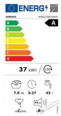 Gorenje WPNEI72SA1SWIFI Háztartás / Otthon / Kültér - Mosógép / szárítógép - Elöltöltős keskeny (45cm-ig) mosógép - 504444