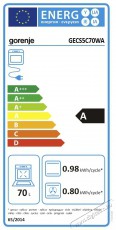 Gorenje GECS5C70WA Elektromos tűzhely Konyhai termékek - Sütő-főzőlap, tűzhely (szabadonálló) - Elektromos tűzhely (szabadonálló) - 400177
