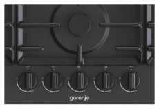 Gorenje GW951MB fekete beépíthető 5 égő gáz főzőlap Konyhai termékek - Sütő-főzőlap, tűzhely (beépíthető) - Gázfőzőlap (beépíthető) - 505093