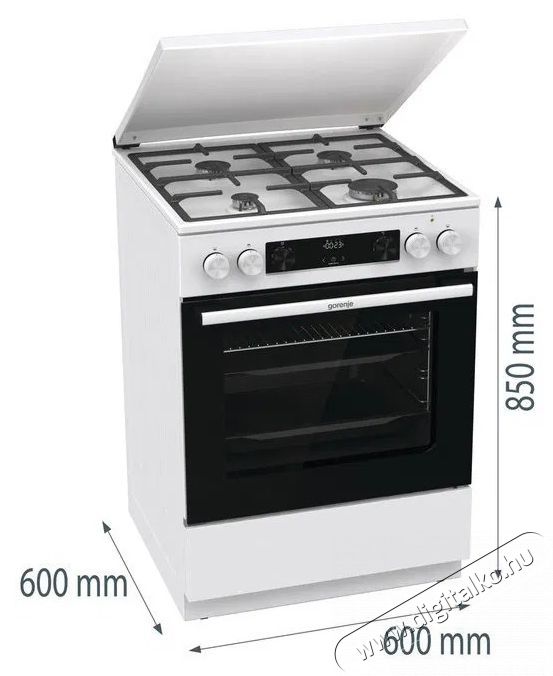 Gorenje GK6C5WF Konyhai term&eacute;kek - S&uuml;tő-főzőlap, tűzhely (szabadon&aacute;ll&oacute;) - Kombin&aacute;lt tűzhely (szabadon&aacute;ll&oacute;) - 505263
