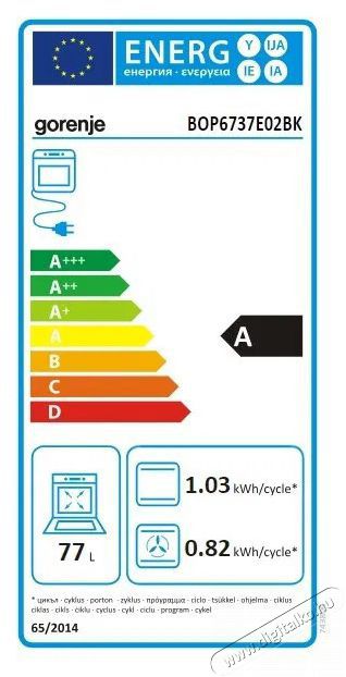 Gorenje BOP6737E02BK Konyhai term&eacute;kek - S&uuml;tő-főzőlap, tűzhely (be&eacute;p&iacute;thető) - S&uuml;tő (be&eacute;p&iacute;thető) - 505718