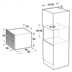 Gorenje BCM4058B beépíthető sütő és mikró kombi Konyhai termékek - Sütő-főzőlap, tűzhely (beépíthető) - Sütő (beépíthető) - 507350