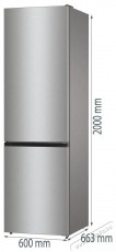 Gorenje NRC62CSXL4 Konyhai termékek - Hűtő, fagyasztó (szabadonálló) - Alulfagyasztós kombinált hűtő - 509423