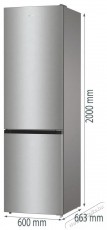 Gorenje NRC620BSXL4 Konyhai termékek - Hűtő, fagyasztó (szabadonálló) - Alulfagyasztós kombinált hűtő - 509366