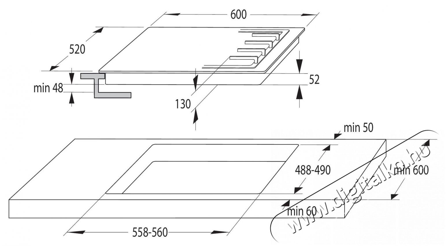 Gorenje GW641BFB Konyhai term&eacute;kek - S&uuml;tő-főzőlap, tűzhely (be&eacute;p&iacute;thető) - G&aacute;zfőzőlap (be&eacute;p&iacute;thető) - 515480