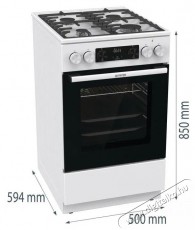 Gorenje GKS5C73WF Kombinált tűzhely (szabadonálló) Konyhai termékek - Sütő-főzőlap, tűzhely (szabadonálló) - Kombinált tűzhely (szabadonálló) - 527224