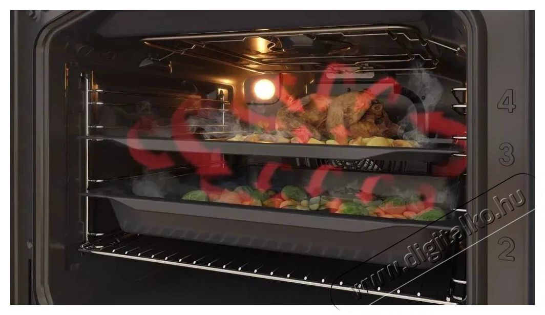 Gorenje GEIT5C60WPG Konyhai term&eacute;kek - S&uuml;tő-főzőlap, tűzhely (szabadon&aacute;ll&oacute;) - Elektromos tűzhely (szabadon&aacute;ll&oacute;) - 515458