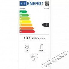 Gorenje RB492PW egyajtós hűtőszekrény Konyhai termékek - Hűtő, fagyasztó (szabadonálló) - Egyajtós hűtő - 362203