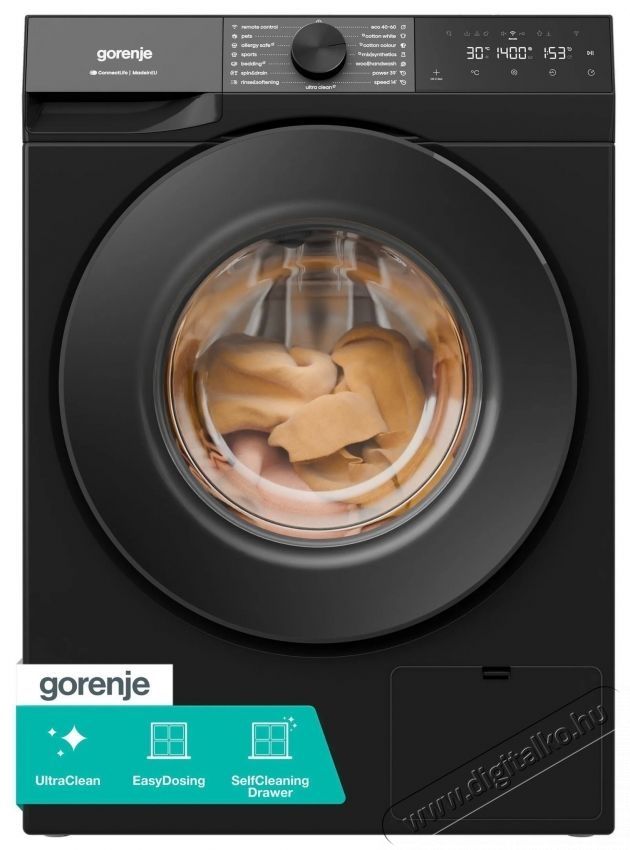 Gorenje WG484A31B UltraClean Mos&oacute;g&eacute;p H&aacute;ztart&aacute;s / Otthon / K&uuml;lt&eacute;r - Mos&oacute;g&eacute;p / sz&aacute;r&iacute;t&oacute;g&eacute;p - El&ouml;lt&ouml;ltős norm&aacute;l (60cm-ig) mos&oacute;g&eacute;p - 537675