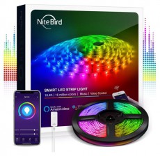 Gosund Nitebird NITEBIRD SL2 Smart Wi-Fi-s RGB LED szalag 5m, zene és APP vezérlés Háztartás / Otthon / Kültér - Világítás / elektromosság - Led szalag / fényfüzér - 406711