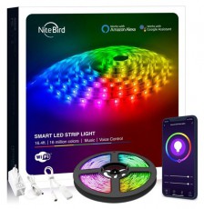 Gosund Nitebird NITEBIRD SL3 Smart Wi-Fi-s RGB LED szalag 2x5m, zene és APP vezérlés Háztartás / Otthon / Kültér - Világítás / elektromosság - Led szalag / fényfüzér - 451424
