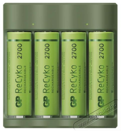 GP Batteries GP USB Everyday B421 Akkutöltő + 4×AA GP ReCyko 2700 Fényképezőgép / kamera - Sport kamera tartozékok - Akkumulátor / töltő - 441486