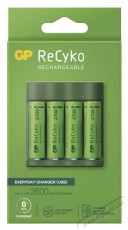 GP Batteries GP USB Everyday B421 Akkutöltő + 4×AA GP ReCyko 2700 Fényképezőgép / kamera - Sport kamera tartozékok - Akkumulátor / töltő - 441486