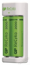 GP Batteries GP Eco E211 Akkutöltő + 2×AA GP ReCyko 2000 Akkuk és töltők - Li-ion akkumulátor és töltő (utángyártott) - Töltő - 416718