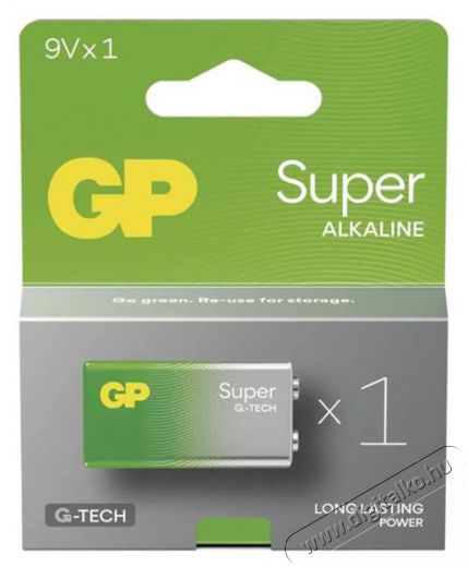 GP Batteries GP Super alkáli elem 9V 1db Akkuk és töltők - Elem - 507132