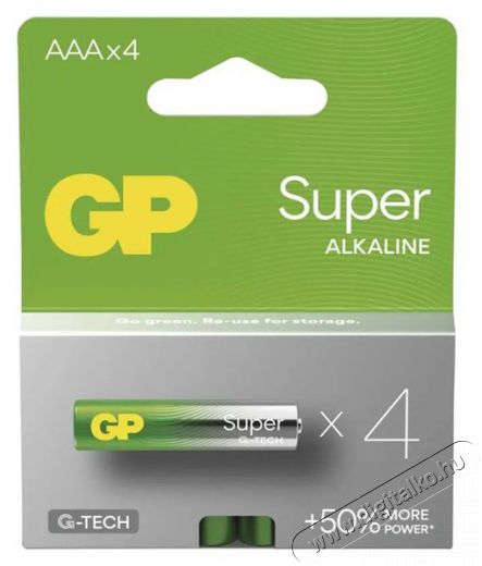 GP Batteries GP Super alkáli elem AAA 4db Akkuk és töltők - Elem - 507145