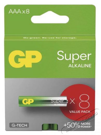 GP Batteries GP Super alkáli elem AAA 8db Akkuk és töltők - Elem - 507146