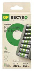 GP Batteries GP B50829 Eco E821 + 4×AA 2100 + 4×AAA 850 akkumulátor töltő Fényképezőgép / kamera - Sport kamera tartozékok - Akkumulátor / töltő - 508405