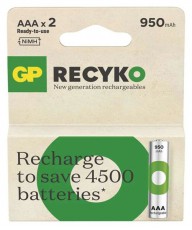GP Batteries GP ReCyko NiMH Akkumulátor HR03 (AAA) 950mAh 2db Akkuk és töltők - Li-ion akkumulátor és töltő (gyári) - Akku - 508819