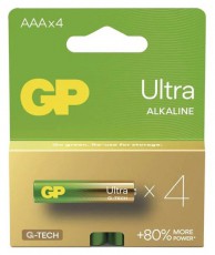 GP Batteries GP Ultra alk&aacute;li elem AAA 4db - Akkuk &eacute;s t&ouml;ltők - Elem - 508805