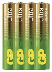 GP Batteries GP Ultra alk&aacute;li elem AAA 4db Akkuk &eacute;s t&ouml;ltők - Elem - 508805